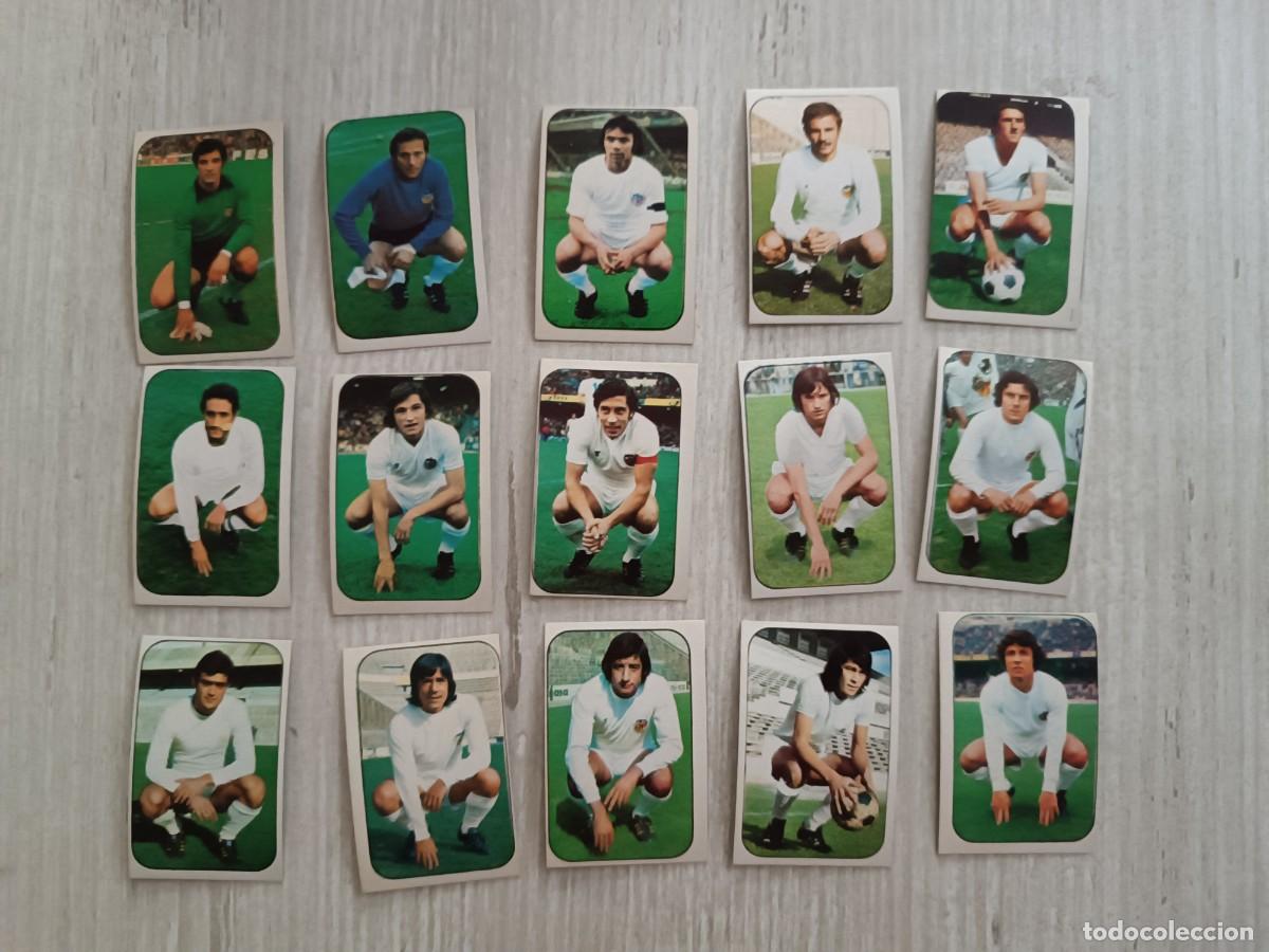 Cromos de F&uacute;tbol: LOTE DE 15 CROMOS DIFERENTES NUNCA PEGADOS VALENCIA C. F. LIGA ESTE 76 77 1976 1977