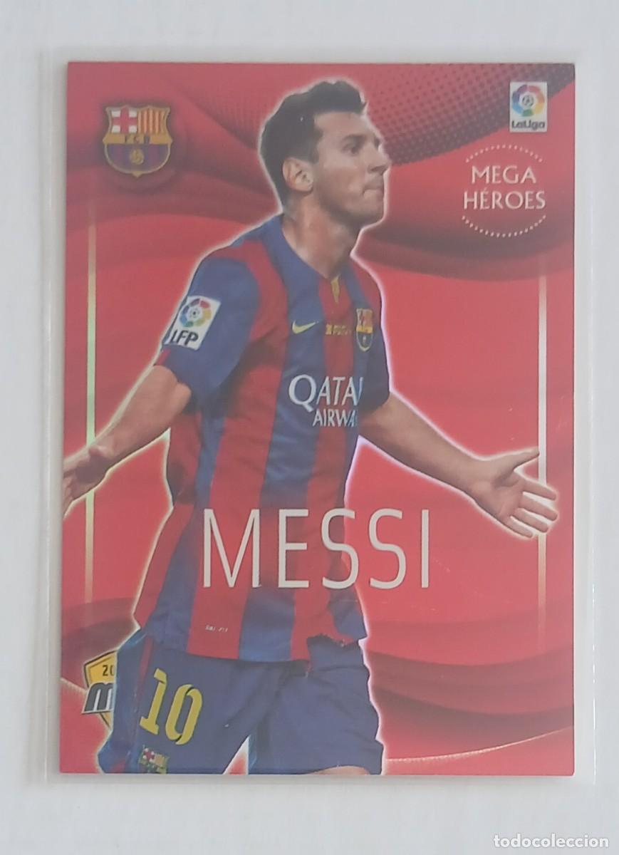 Cromos de F&uacute;tbol: Cromo n&ordm; 80 MESSI BARCELONA MEGACRACKS 2015-2016 de Panini. Estado notable.