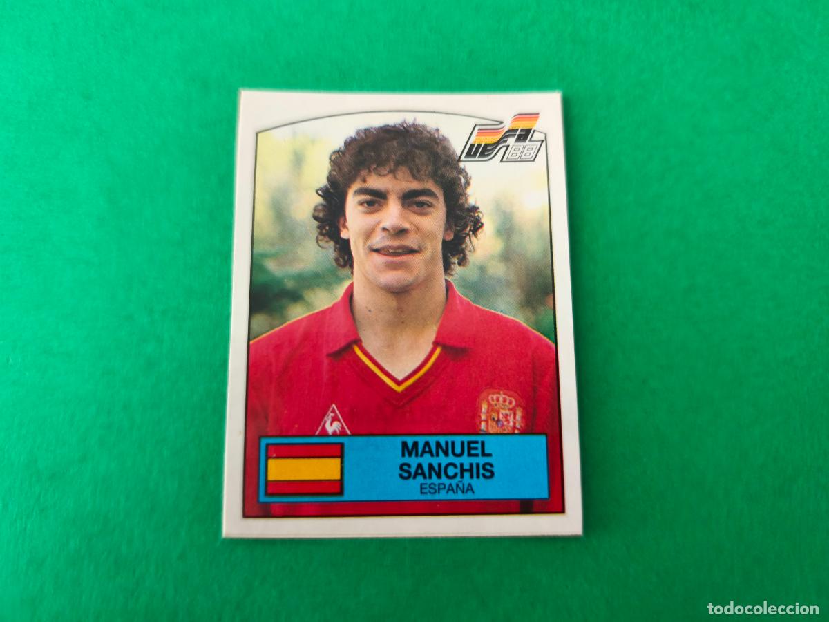 Cartes &agrave; collectionner de Football: CROMO FUTBOL SANCHIS ESPA&Ntilde;A RECORTADO N&ordm; 137 EUROCOPA EURO 88 PANINI