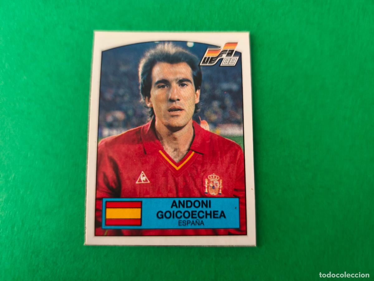 Cartes &agrave; collectionner de Football: CROMO FUTBOL GOICOECHEA ESPA&Ntilde;A RECORTADO N&ordm; 136 EUROCOPA EURO 88 PANINI