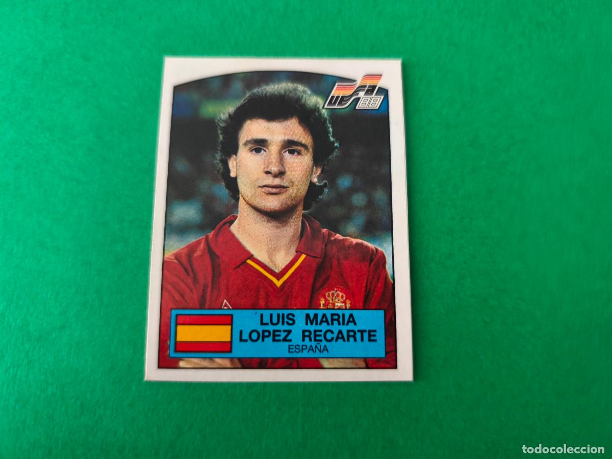 Football Stickers: CROMO FUTBOL LOPEZ RECARTE ESPA&Ntilde;A RECORTADO N&ordm; 140 EUROCOPA EURO 88 PANINI