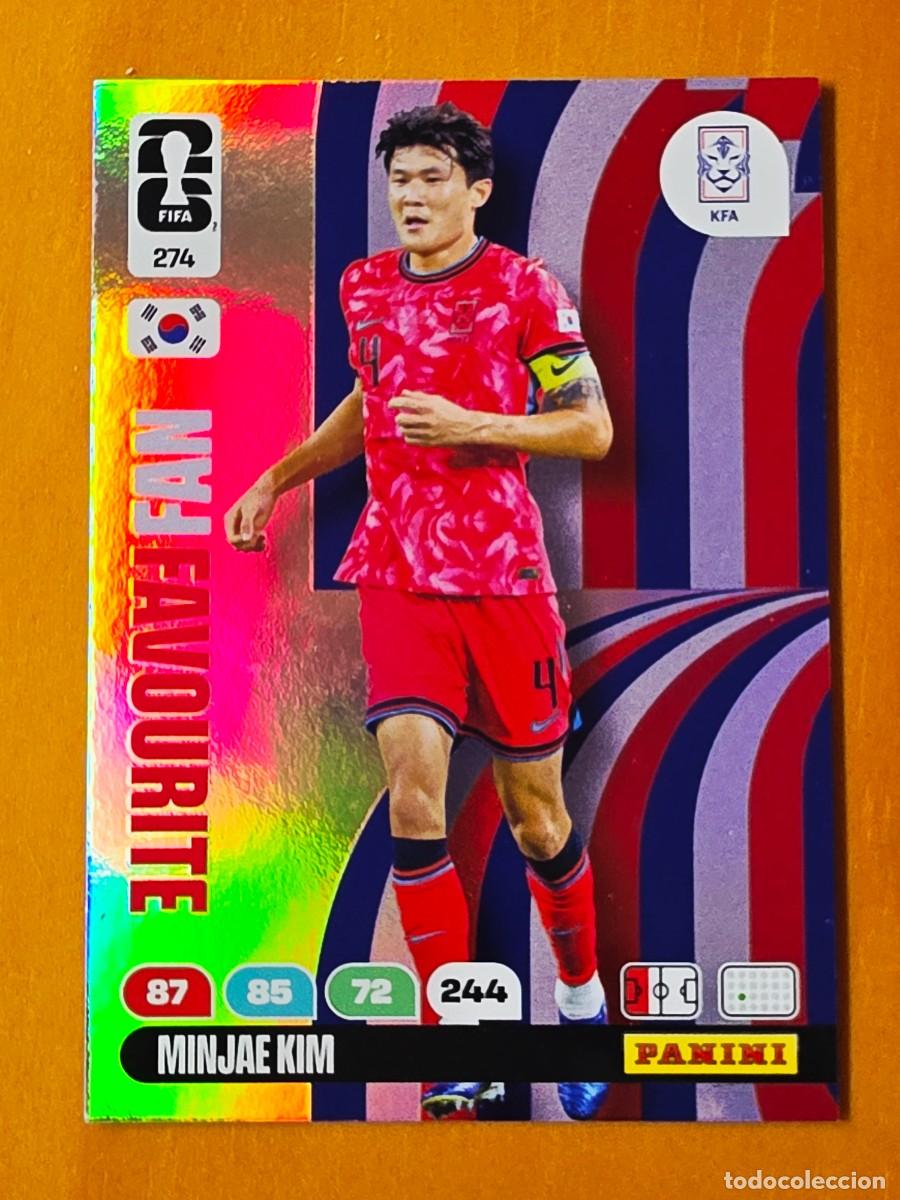 Cromos de F&uacute;tbol: 274 Minjae Kim, Fan Favourite, Corea del Sur, Adrenalyn XL Fifa World Cup 2026 Mundial 26