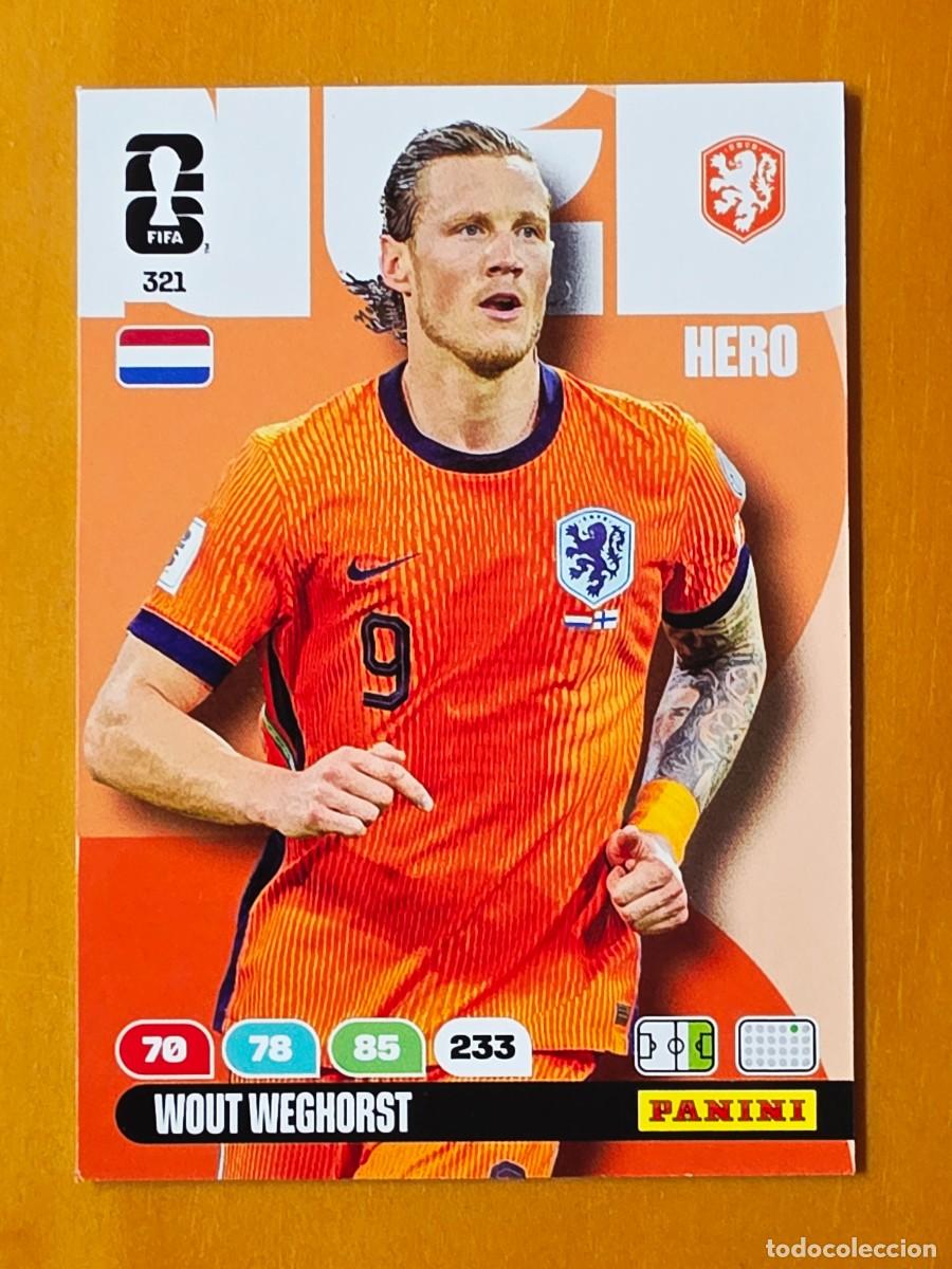 Cromos de F&uacute;tbol: 331 Wout Weghorst, Hero, Pa&iacute;ses Bajos Holanda, Adrenalyn XL Fifa World Cup 2026 Mundial 26