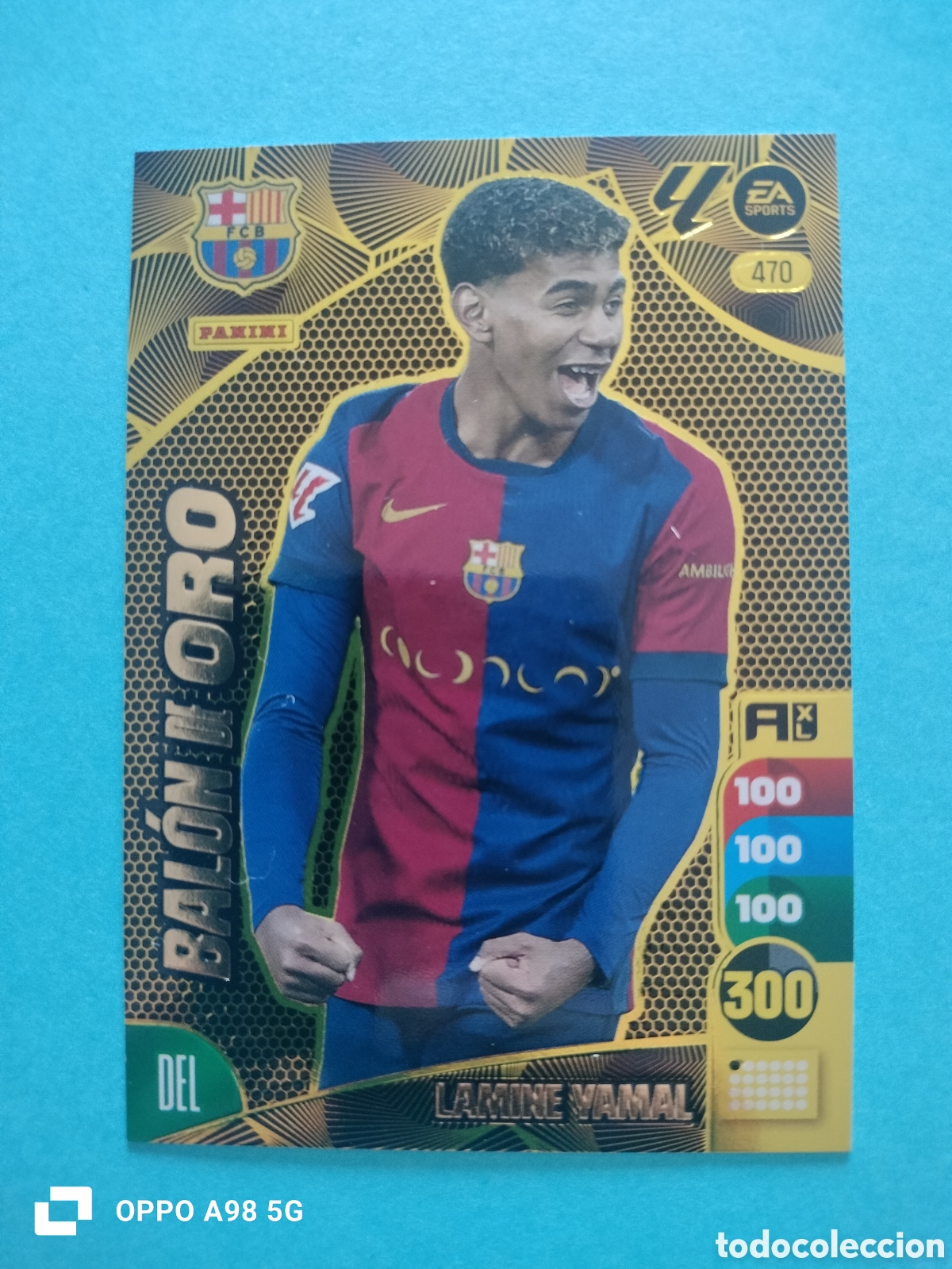 Cromos de F&uacute;tbol: Cromo card 470 Lamine Yamal Barcelona Bal&oacute;n de oro Adrenalyn liga temporada 2024 2025 24 25