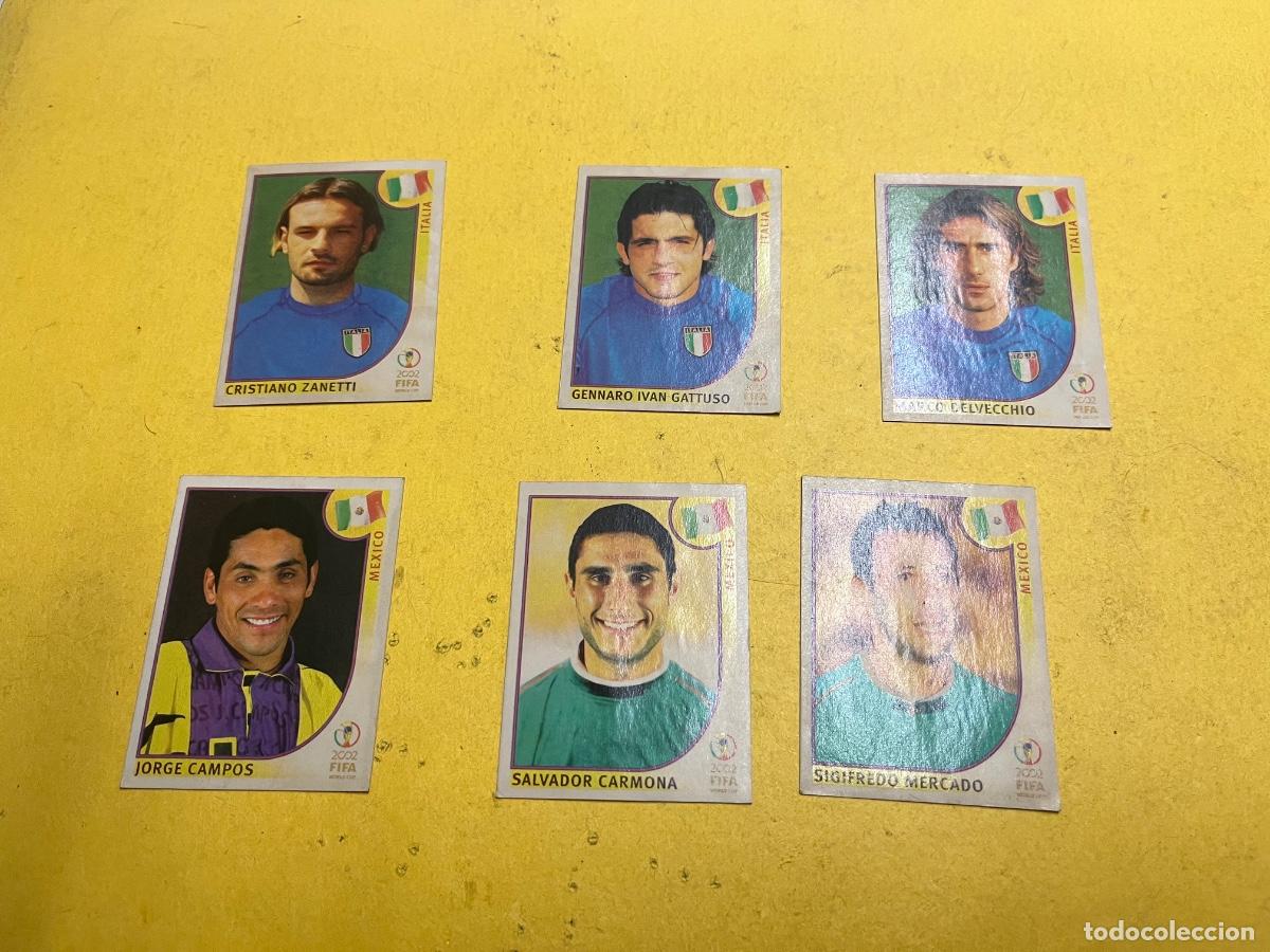 Figurine di Calcio: Actualizacion 6 Cromos Mundial Japon y Corea 2002 Panini de Mejico e Italia