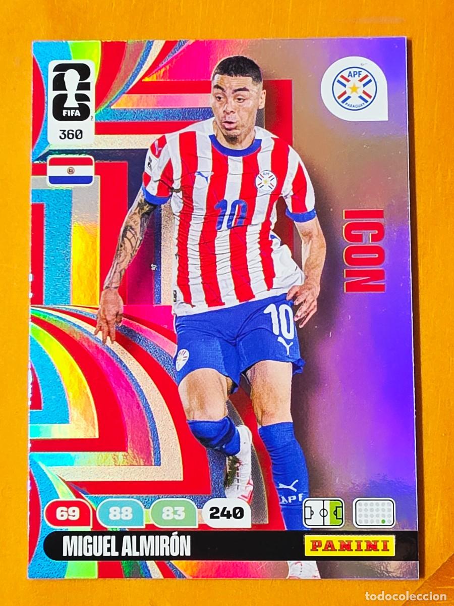 Figurine di Calcio: 360 Miguel Almid&oacute;n, Icon, Paraguay, Adrenalyn XL Fifa World Cup 2026 Mundial 26