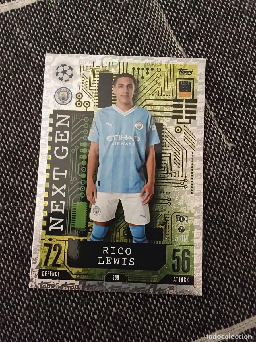 Football Stickers: 389 rico Lewis next gen Manchester city UEFA champions league 2023-24 MATCH attax