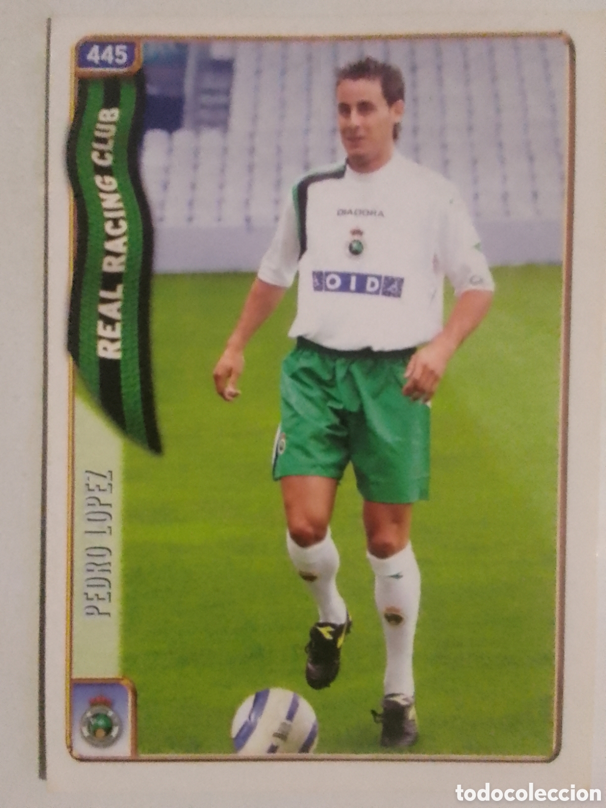 Football Stickers: Mundicromo 2005 n&deg; 445 Pedro L&oacute;pez &bull; Real Racing Club.