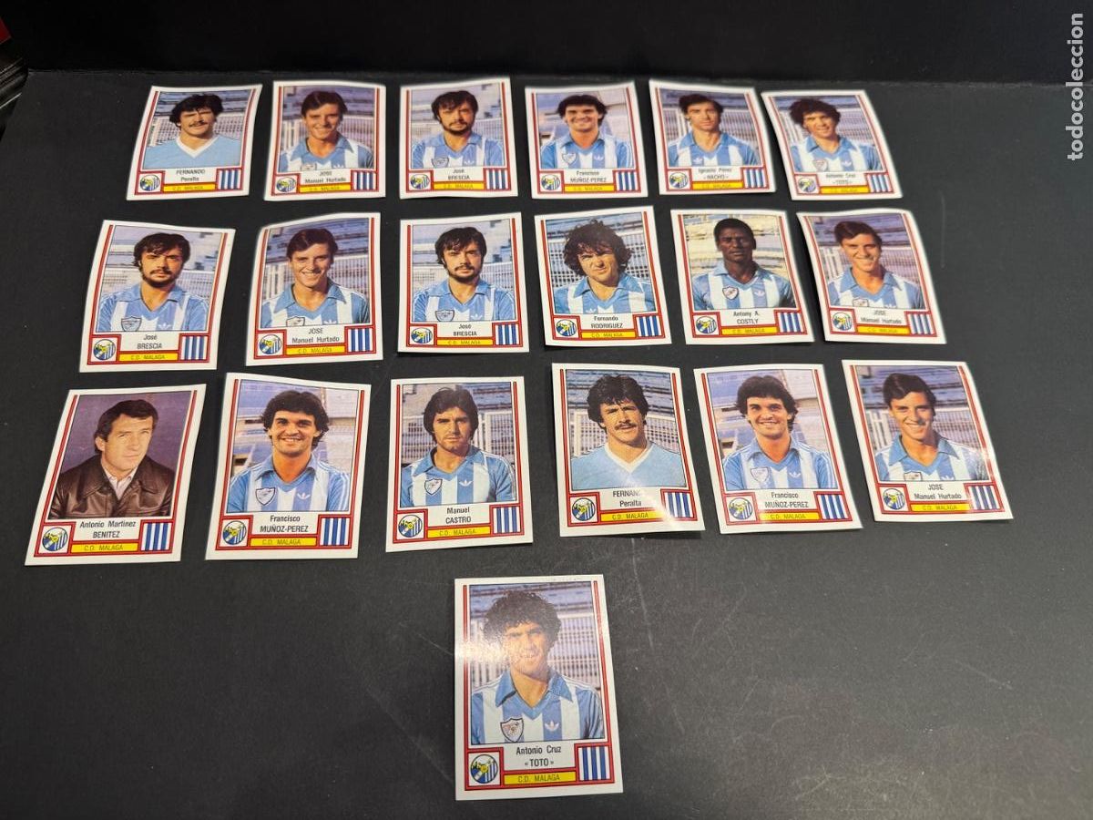 Cromos de f&uacute;tbol: C.D. M&Aacute;LAGA LOTE DE CROMOS FUTBOL 1983 PANINI PANRICO NUNCA PEGADOS / COMPRA MIN&Iacute;MA 5 &euro;