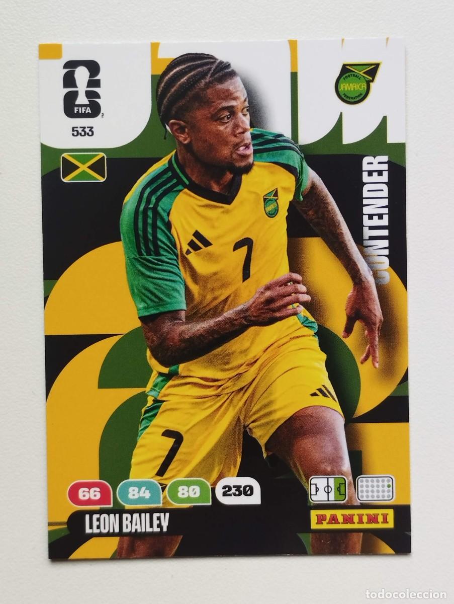 Cromos de F&uacute;tbol: CROMO CARD ADRENALYN MUNDIAL WORLD CUP 2026 HERO LEON BAILEY 533 JAMAICA