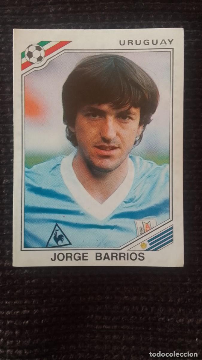 Cartes &agrave; collectionner de Football: CROMO MEXICO 86. URUGUAY. JORGE BARRIOS. 319. PANINI.