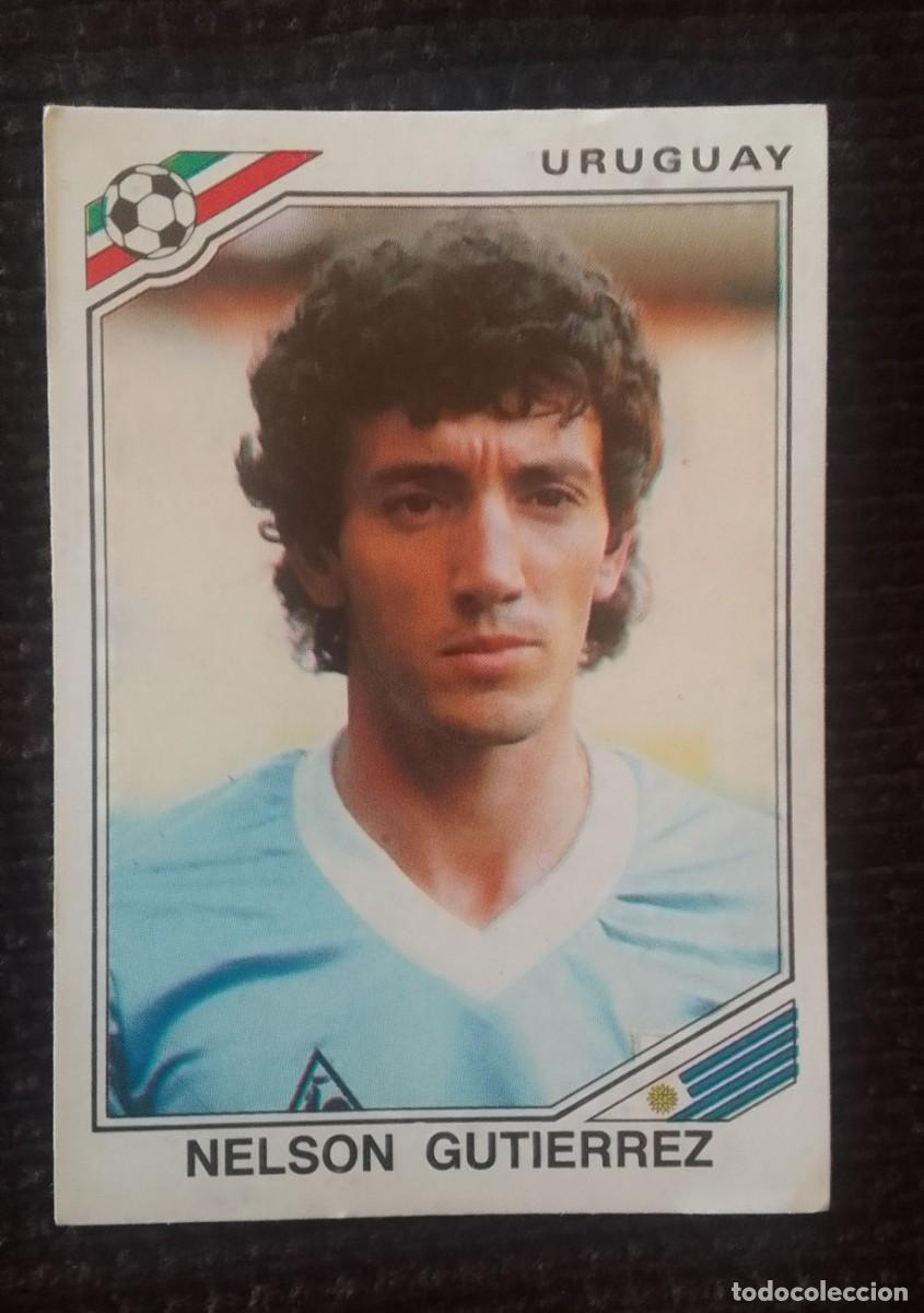 Cromos de F&uacute;tbol: CROMO MEXICO 86. URUGUAY. NELSON GUTIERREZ. 314. PANINI.