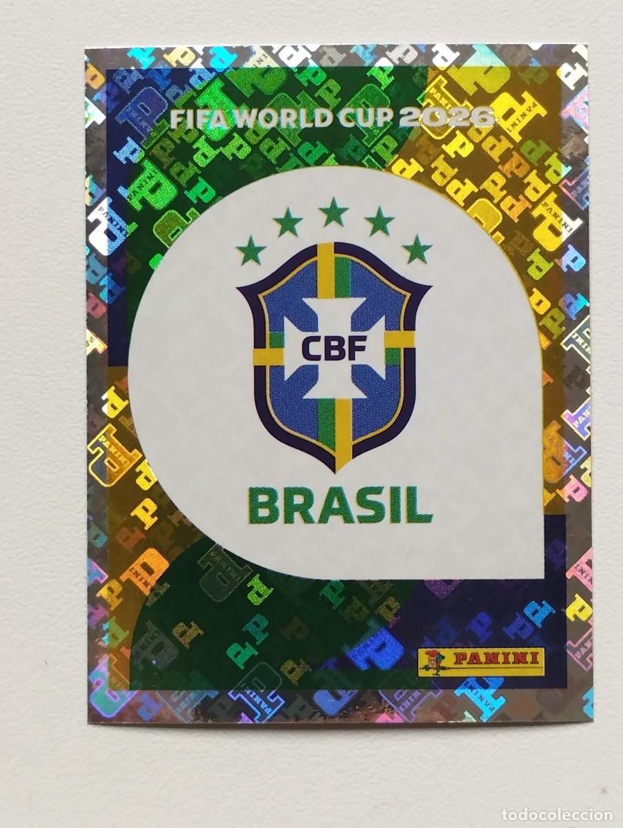 Cromos de F&uacute;tbol: CROMO STICKER WORLD CUP 2026 MUNDIAL 26 BRASIL BRA1 BRA 1 ESCUDO