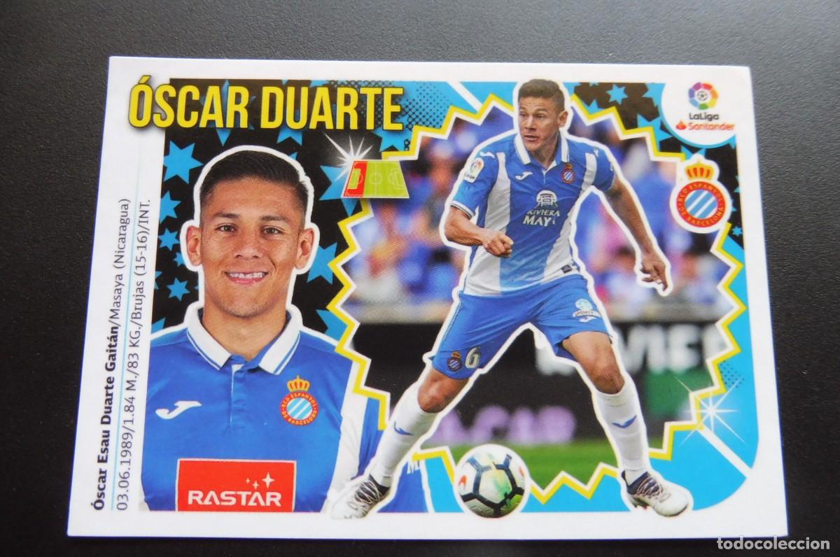 Cromos de F&uacute;tbol: CROMOS PANINI - LIGA SANTANDER 2018/19 ESTE - RCD. ESPANYOL - N&Uacute;M 4 - &Oacute;SCAR DUARTE