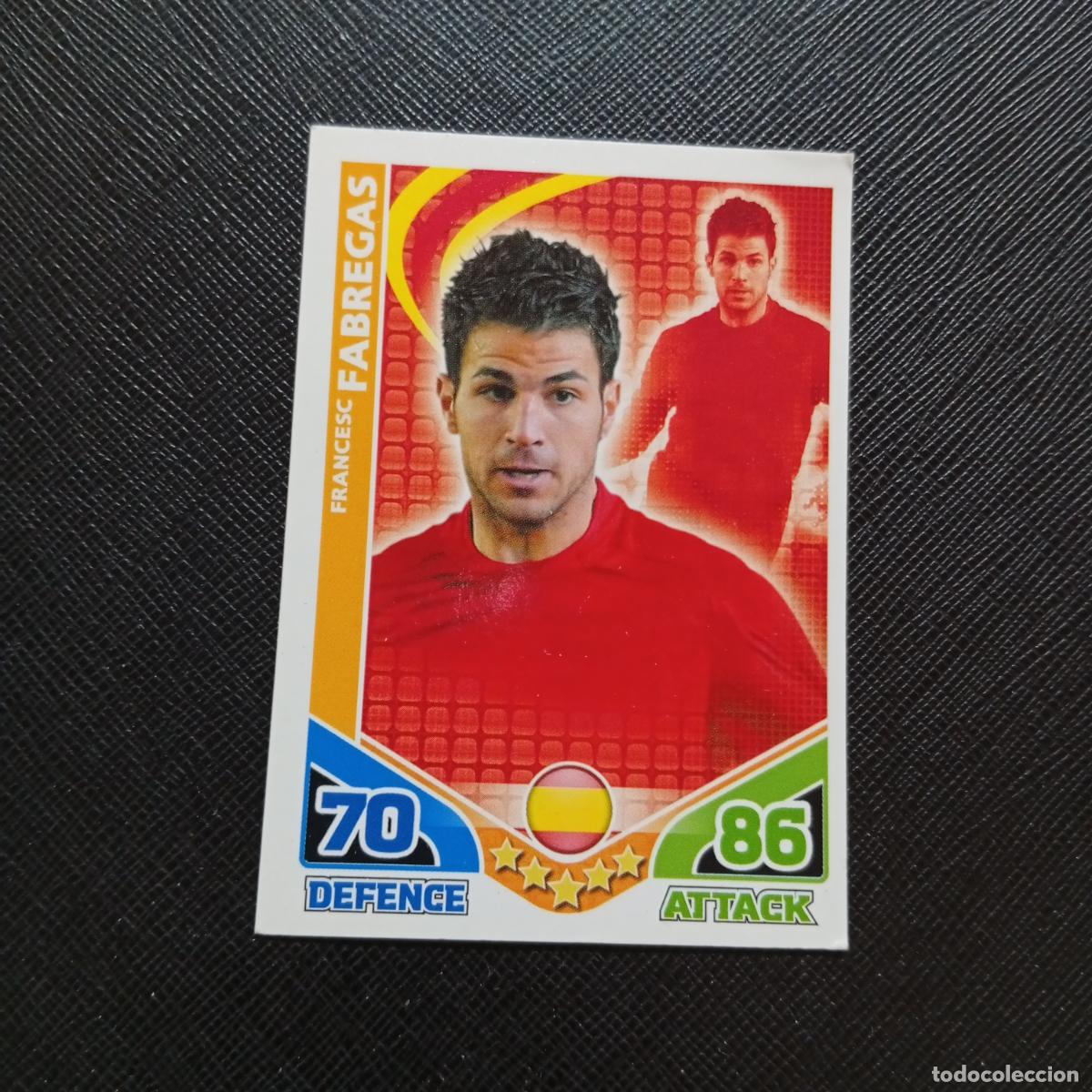 Cartes &agrave; collectionner de Football: CESC FABREGAS ESPA&Ntilde;A MATCH ATTAX SOUTH AFRICA 2010 MUNDIAL CROMO WORLD FUTBOL 10 - A150 PG271