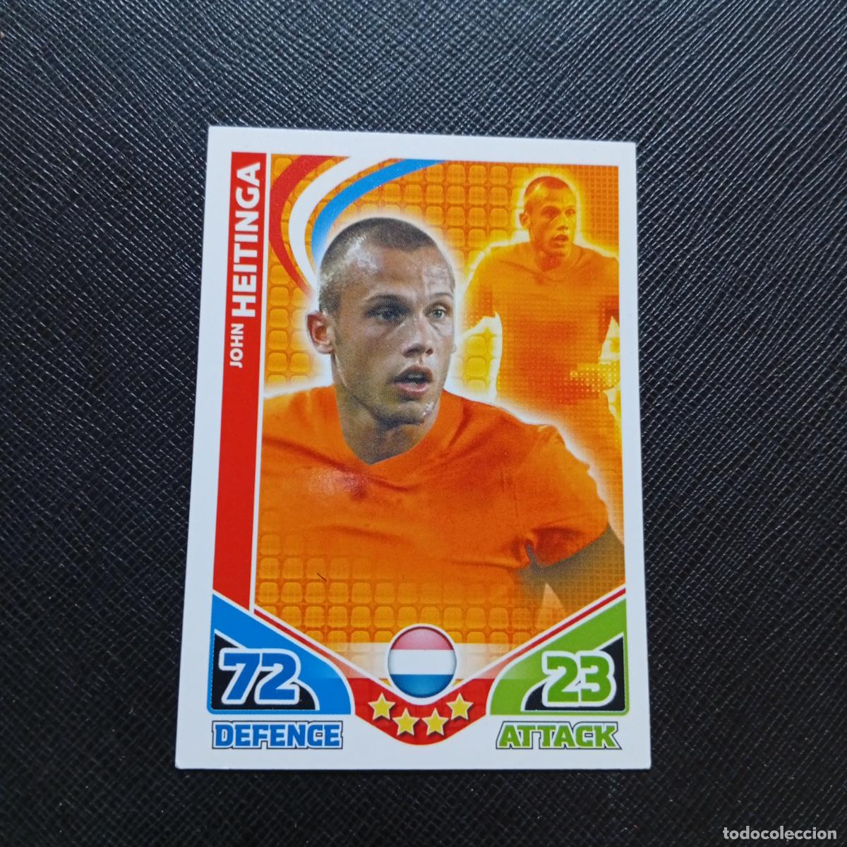 Football Stickers: HEITINGA HOLANDA MATCH ATTAX SOUTH AFRICA 2010 MUNDIAL CROMO WORLD FUTBOL 10 - A150 PG298