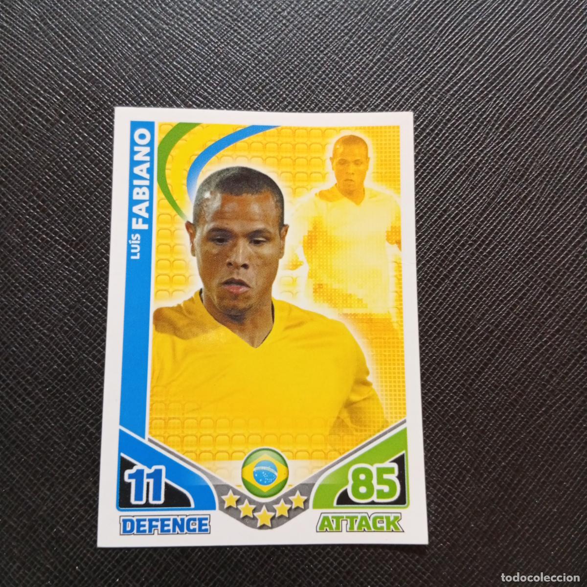 Football Stickers: LUIS FABIANO BRASIL MATCH ATTAX SOUTH AFRICA 2010 MUNDIAL CROMO WORLD FUTBOL 10 - A150 PG307