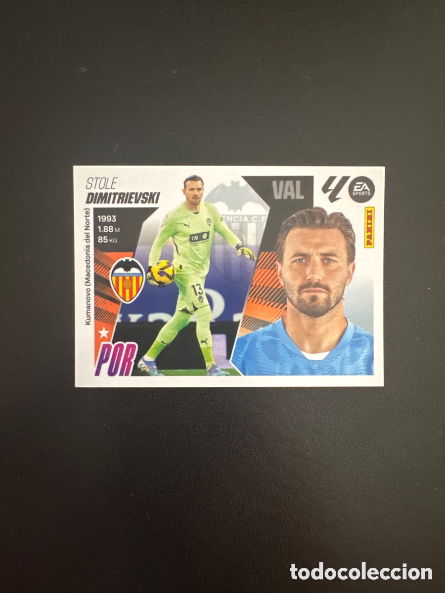 Cromos de f&uacute;tbol: DIMITRIEVSKI VALENCIA NUMERO 3 LIGA ESTE 2025 2026