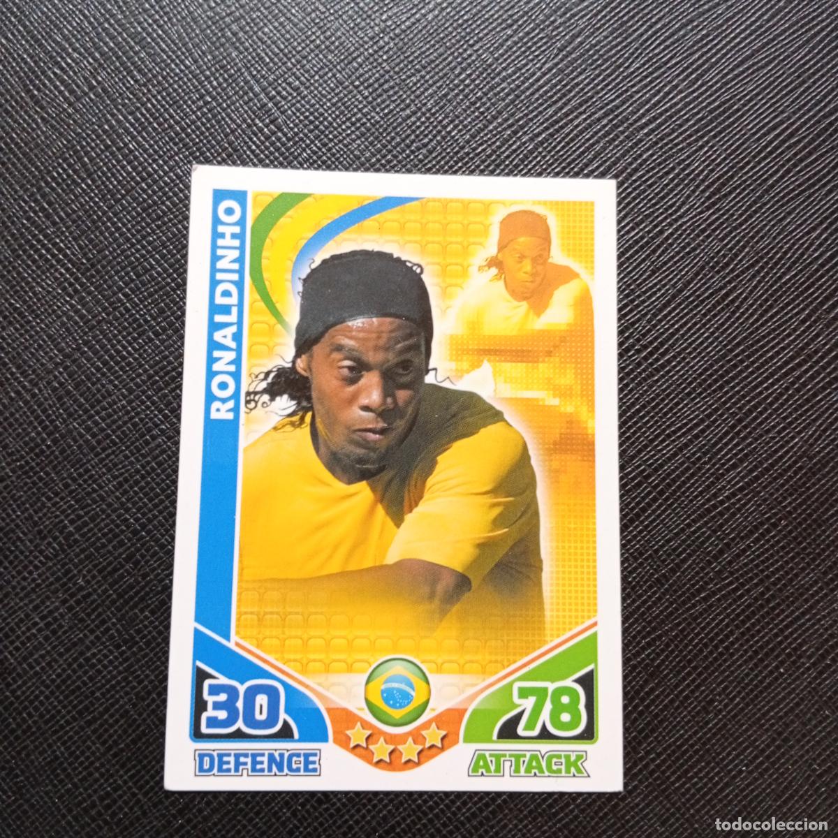 Cromos de f&uacute;tbol: RONALDINHO BRASIL MATCH ATTAX SOUTH AFRICA 2010 MUNDIAL CROMO WORLD FUTBOL 10 - A150 PG334 B