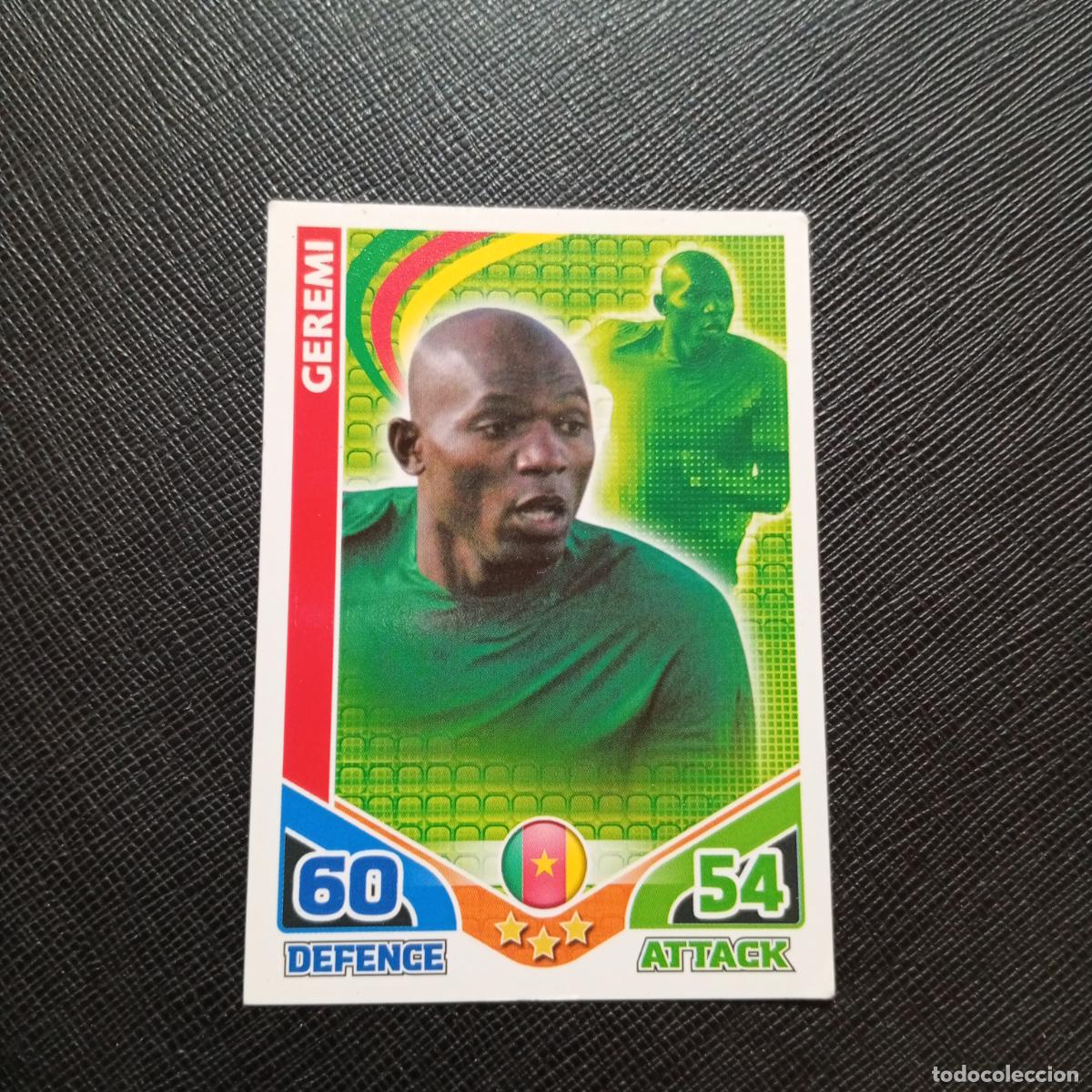 Cromos de Futebol: GEREMI CAMERUN MATCH ATTAX SOUTH AFRICA 2010 MUNDIAL CROMO WORLD FUTBOL 10 - A150 PG370