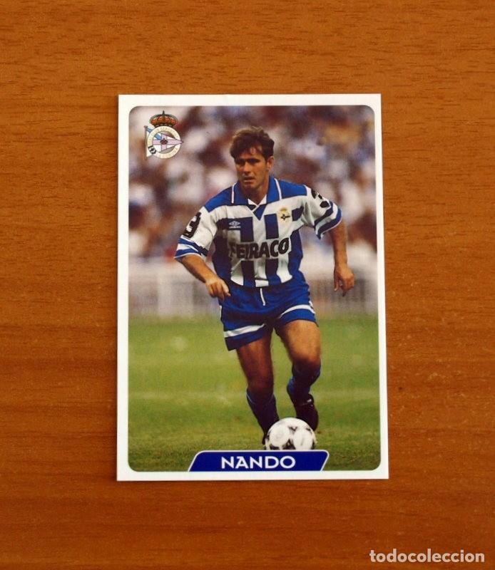 Figurine di Calcio: Deportivo La Coru&ntilde;a -N&ordm; 26 Nando -Las Fichas de la Liga 95-96-1995-1996 -Mundicromo Sport