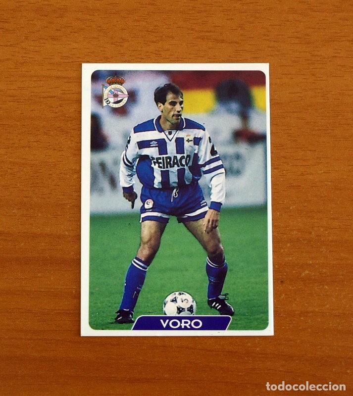 Figurine di Calcio: Deportivo La Coru&ntilde;a -N&ordm; 27 Voro -Las Fichas de la Liga 95-96-1995-1996 -Mundicromo Sport