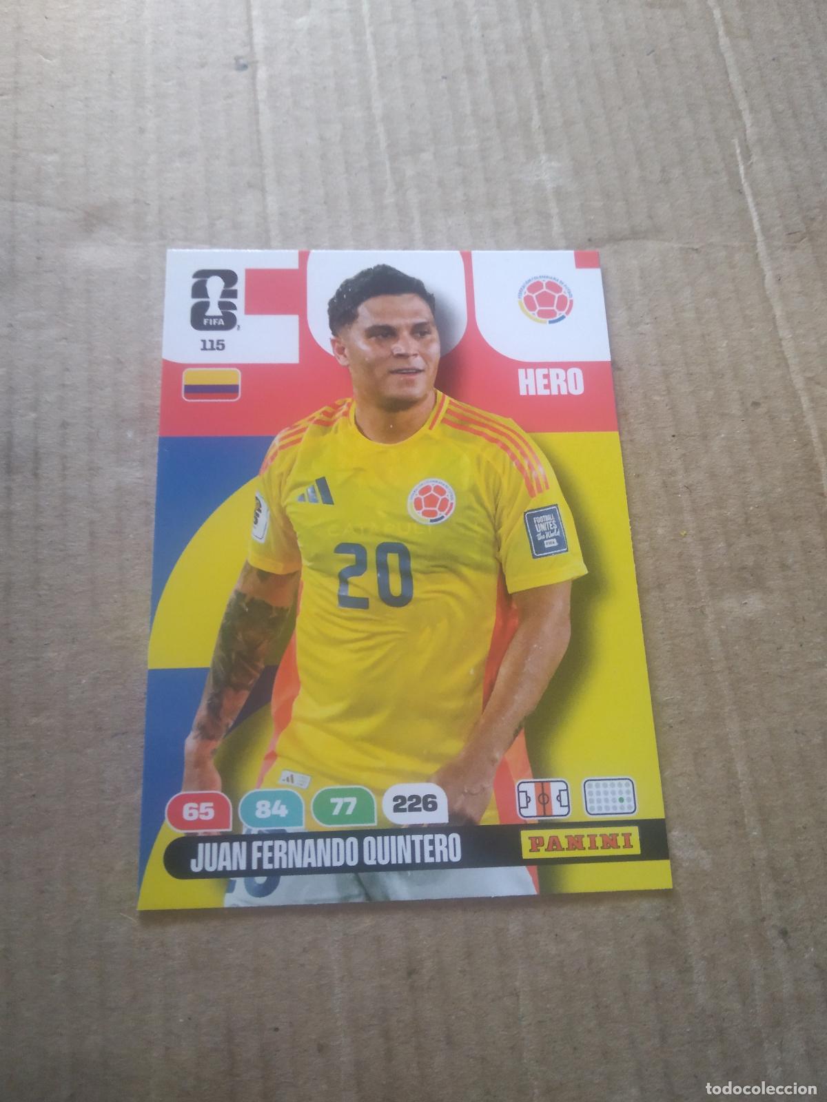 Figurine di Calcio: 115 JUAN FERNANDO QUINTERO COLOMBIA CROMO FUTBOL PANINI ADRENALYN MUNDIAL 2026 WORLD CUP
