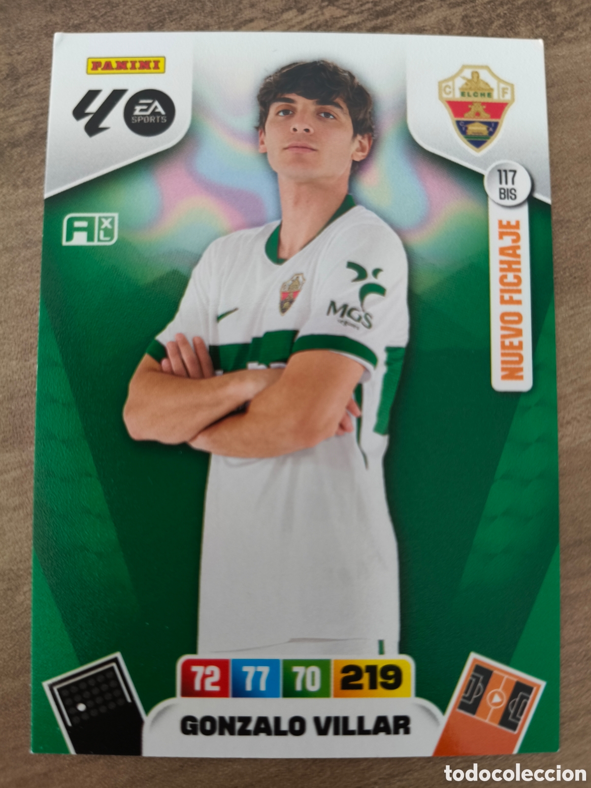 Cromos de f&uacute;tbol: 117 Bis Gonzalo Villar Nuevo Fichaje Elche Adrenalyn XL La Liga 25 26