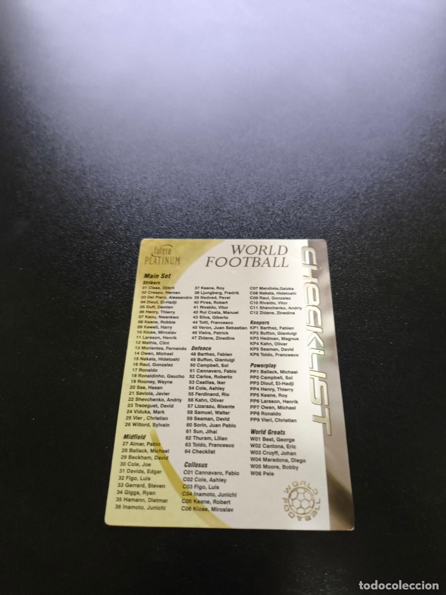Cromos de f&uacute;tbol: CHECKLIST FUTERA WORLD CUP FOOTBALL 2003 2004 PANINI LIGA ESTE