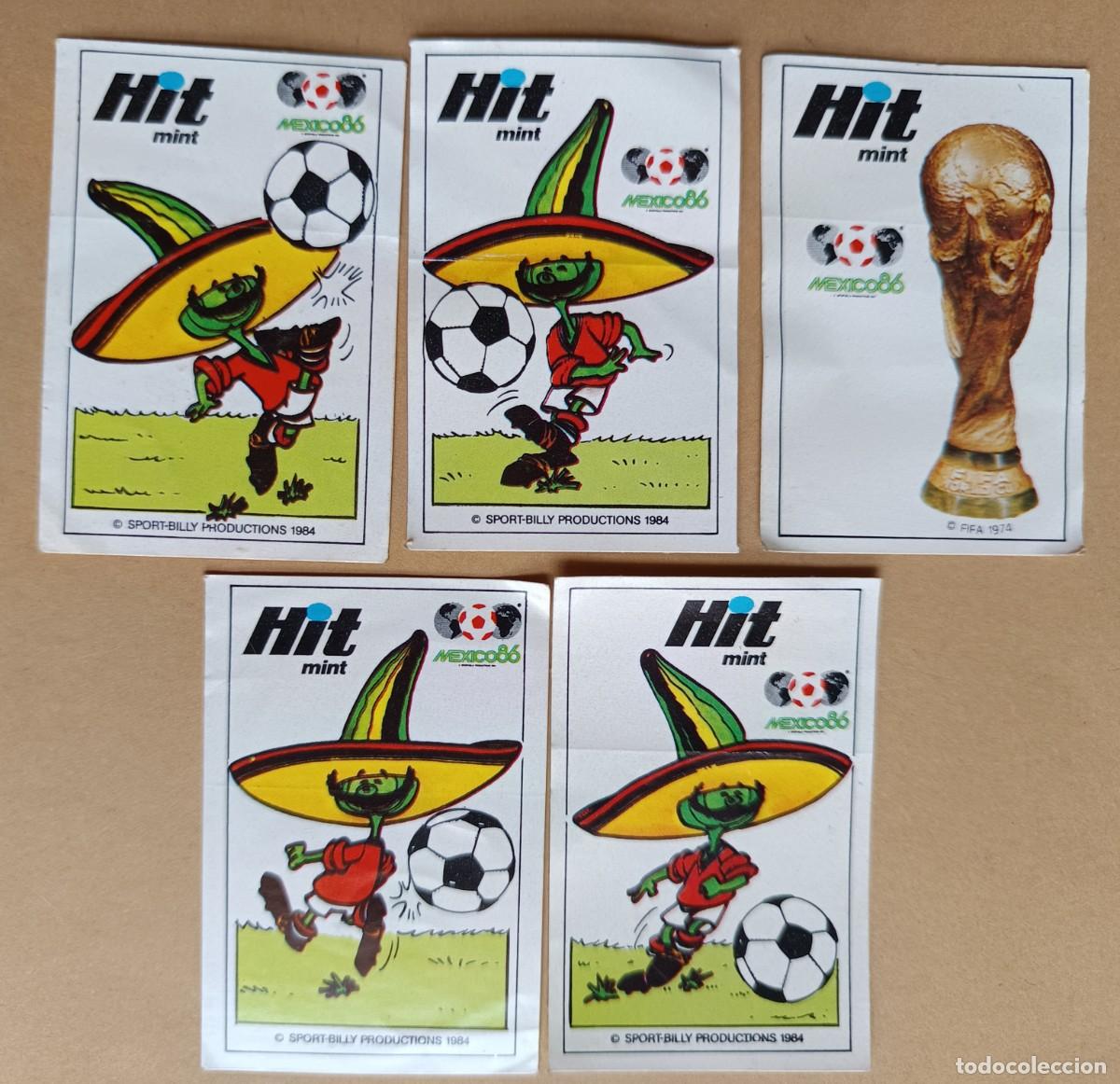 Cromos de f&uacute;tbol: Lote 5 cromos del mundial de M&eacute;xico de 1986