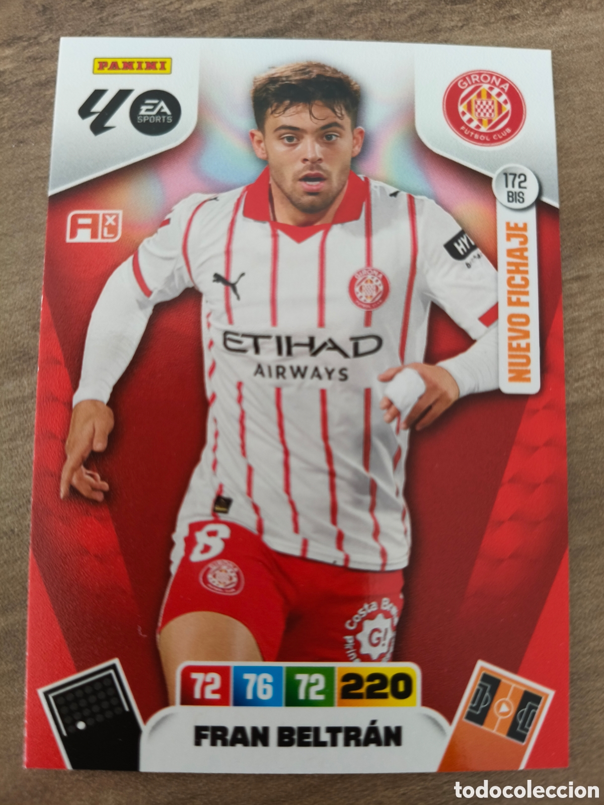 Cromos de f&uacute;tbol: 172 Bis Fran Beltran Nuevo Fichaje Girona Adrenalyn XL La Liga 25 26