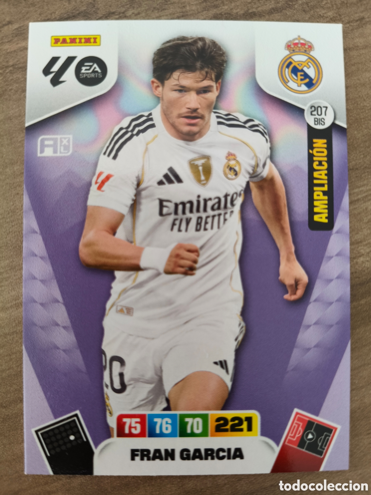 Cromos de f&uacute;tbol: 207 Bis Fran Garcia Ampliacion Real Madrid Adrenalyn XL La Liga 25 26