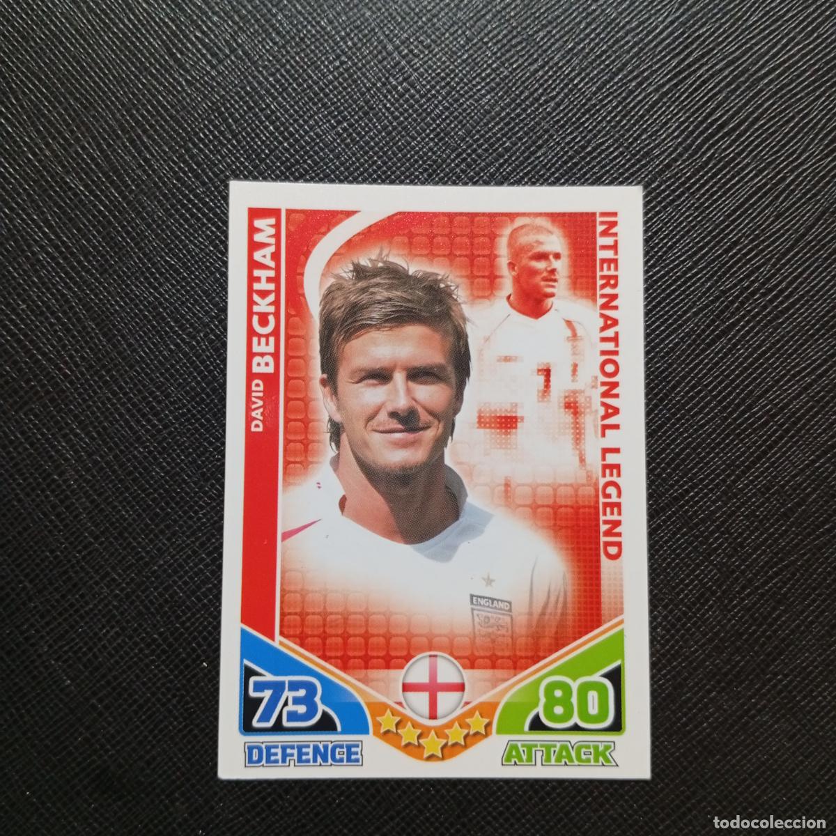 Cromos de f&uacute;tbol: BECKHAM INGLATERRA MATCH ATTAX SOUTH AFRICA 2010 MUNDIAL CROMO WORLD FUTBOL 10 - A150 PG406 LEGEND