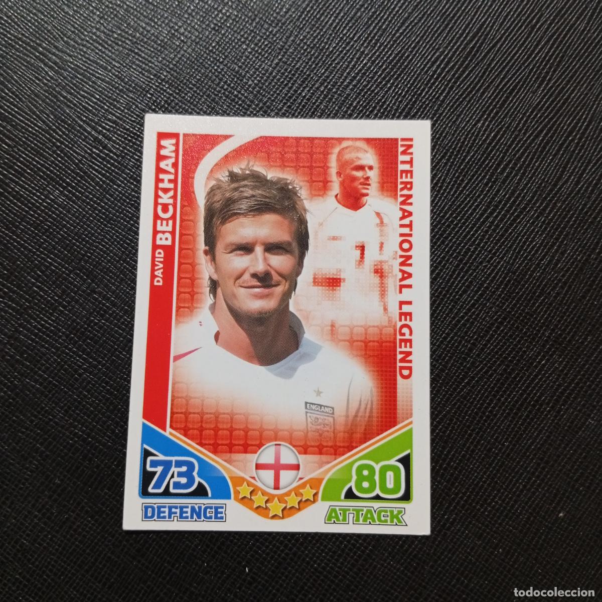 Cromos de f&uacute;tbol: BECKHAM INGLATERRA MATCH ATTAX SOUTH AFRICA 2010 MUNDIAL CROMO WORLD FUTBOL 10 - A150 PG406 LEGEND B