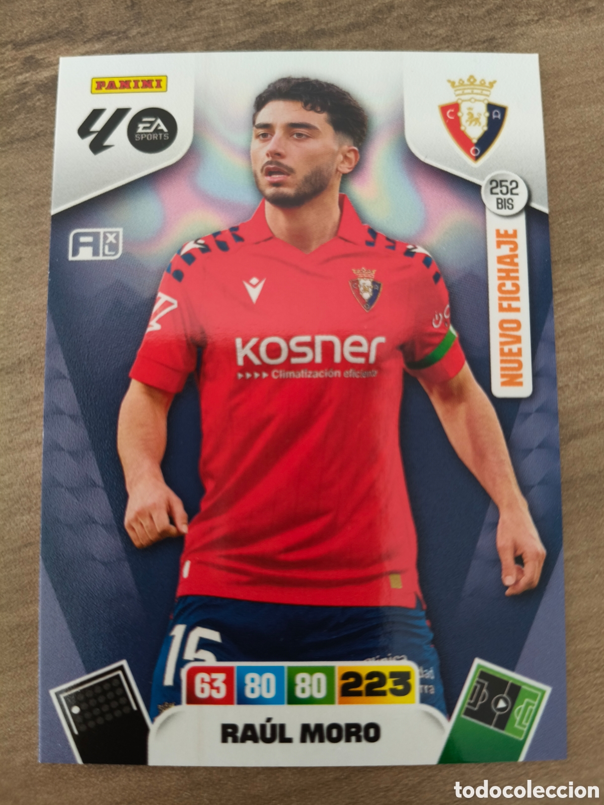 Cromos de f&uacute;tbol: 252 Bis Raul Moro Nuevo Fichaje Osasuna Adrenalyn XL La Liga 25 26