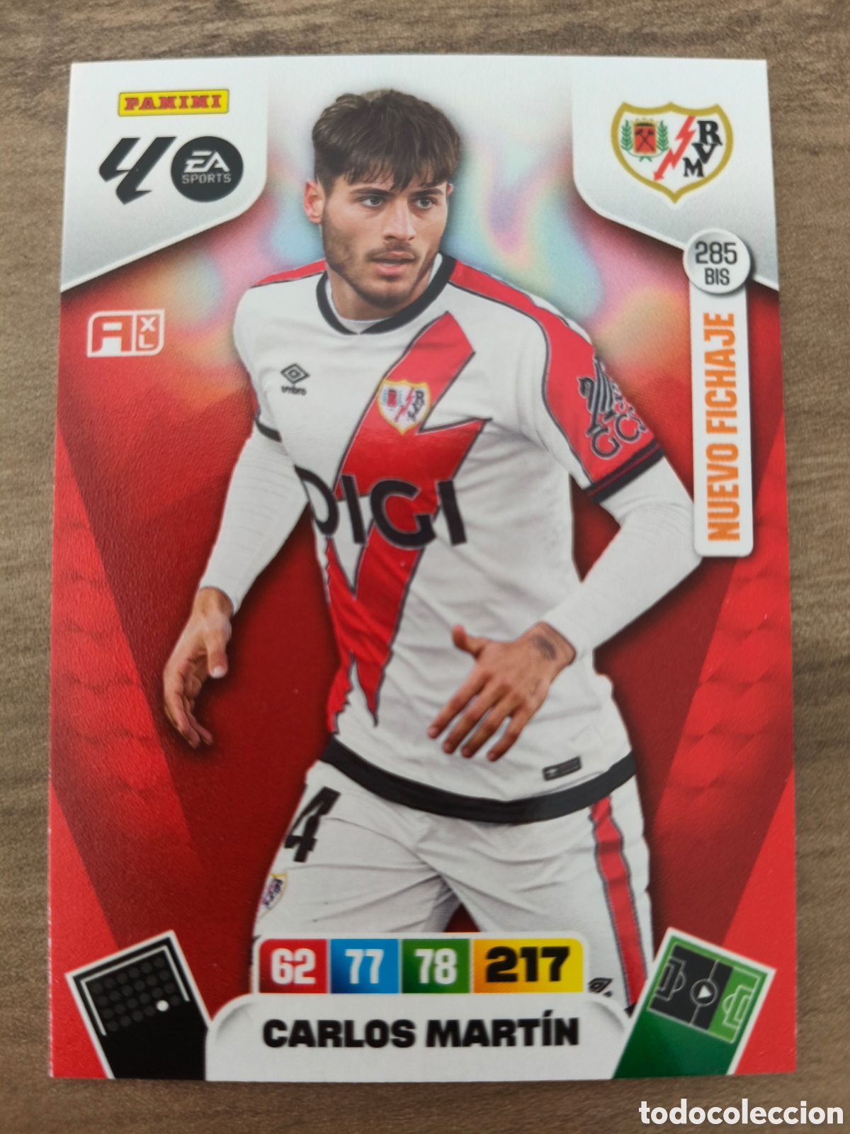 Cromos de f&uacute;tbol: 285 Bis Carlos Martin Nuevo Fichaje Rayo Vallecano Adrenalyn XL La Liga 25 26