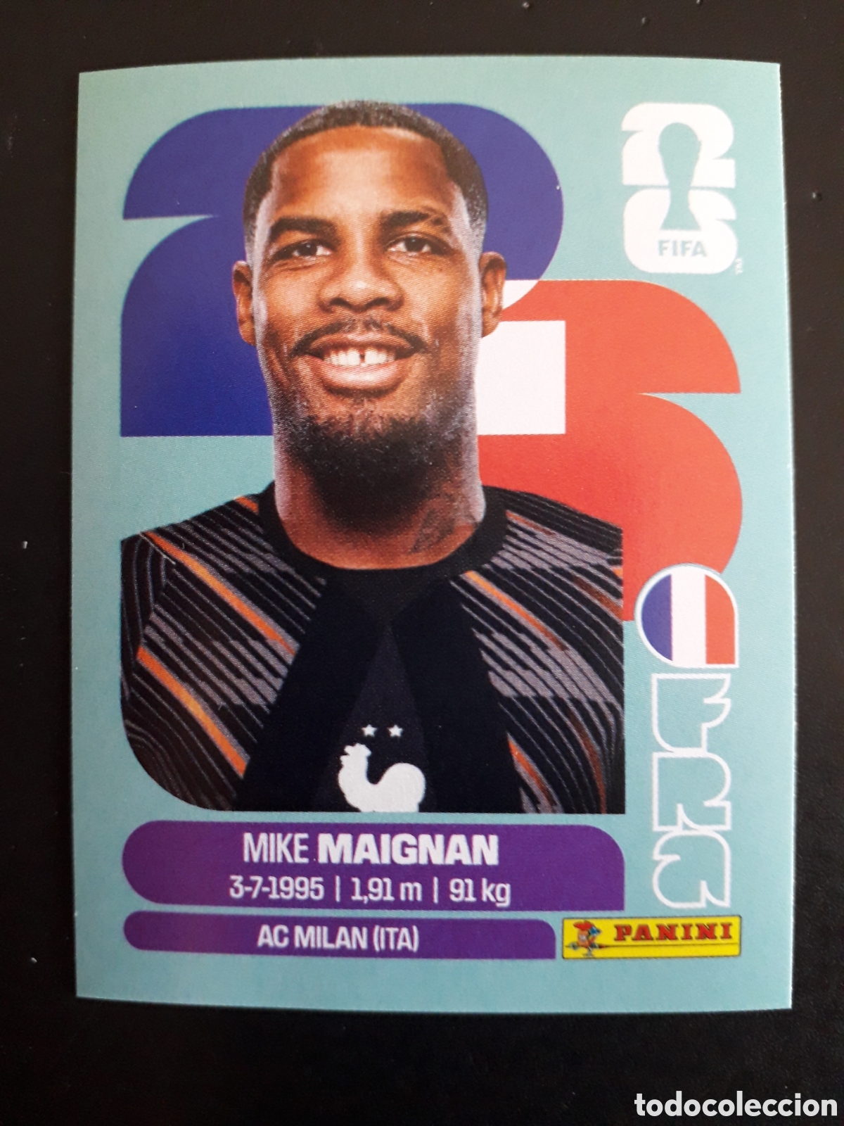 Fu&szlig;ball-Sticker: MAIGNAN FRANCIA FRA 2 MUNDIAL F&Uacute;TBOL 2026 FIFA WORLD CUP PANINI SIN PEGAR PEDIDO M&Iacute;NIMO 3&euro;