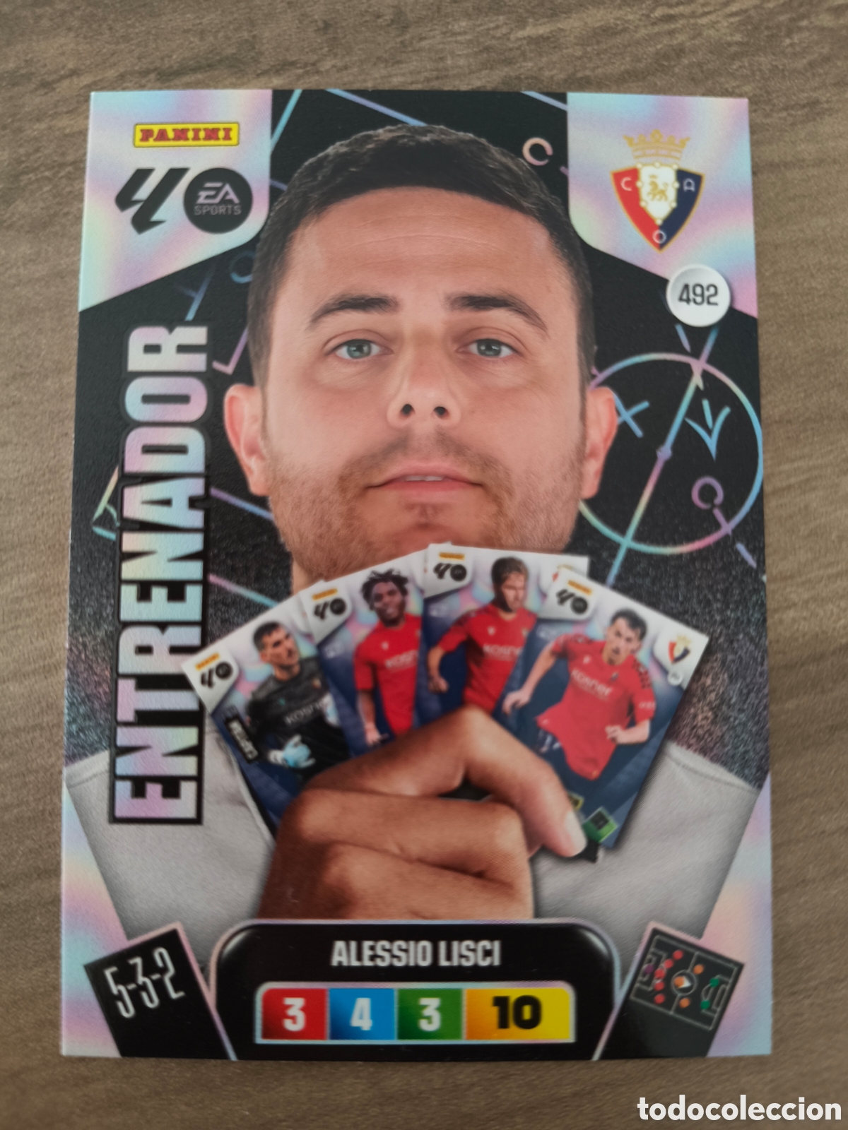 Cromos de f&uacute;tbol: 482 Alessio Lisci Entrenador Osasuna Adrenalyn XL La Liga 25 26