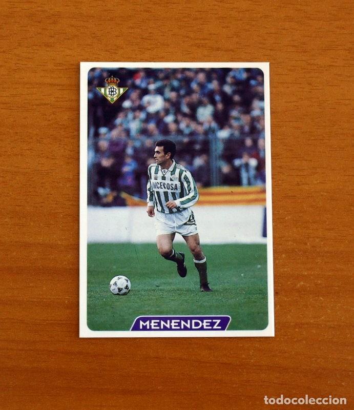 Fu&szlig;ball-Sticker: Real Betis -N&ordm; 47 Men&eacute;ndez -Las Fichas de la Liga 95-96-1995-1996 -Mundicromo Sport