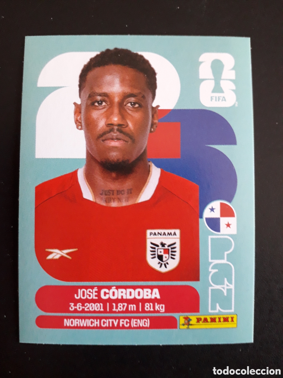 Figurine di Calcio: C&Oacute;RDOBA PANAM&Aacute; PAN 8 MUNDIAL F&Uacute;TBOL 2026 FIFA WORLD CUP PANINI SIN PEGAR PEDIDO M&Iacute;NIMO 3&euro;.