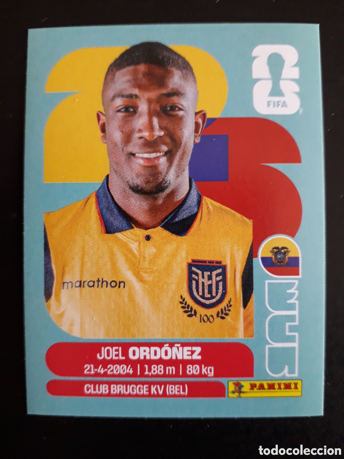 Fu&szlig;ball-Sticker: ORD&Oacute;&Ntilde;EZ ECUADOR ECU 8 MUNDIAL F&Uacute;TBOL 2026 FIFA WORLD CUP PANINI SIN PEGAR PEDIDO M&Iacute;NIMO 3&euro;