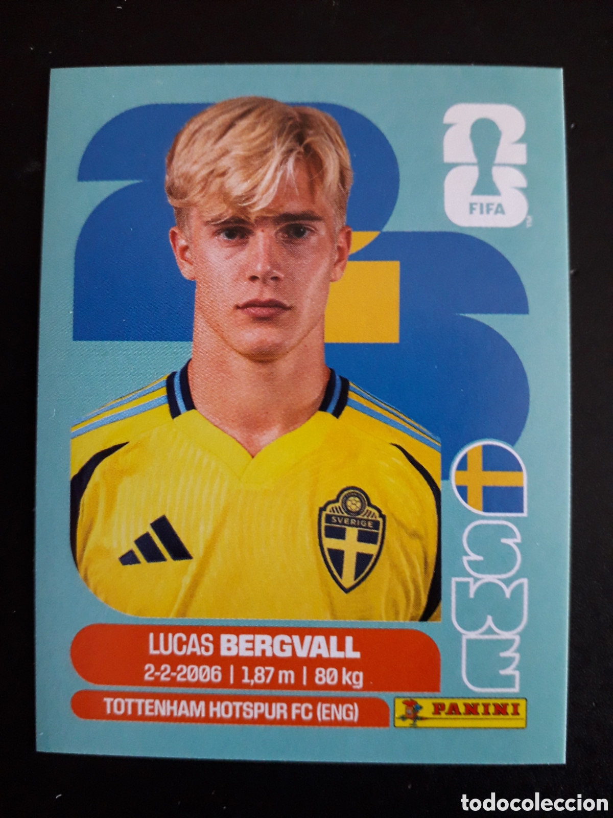 Cromos de f&uacute;tbol: BERGVALL SUECIA SWE 8 MUNDIAL F&Uacute;TBOL 2026 FIFA WORLD CUP PANINI SIN PEGAR PEDIDO M&Iacute;NIMO 3&euro;