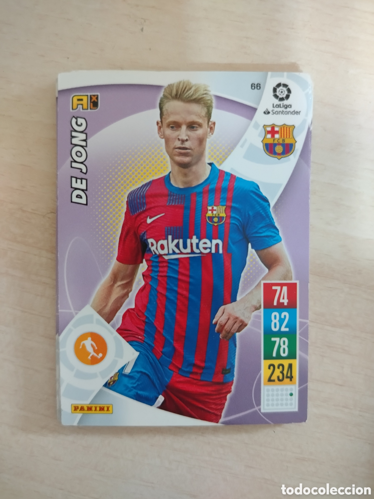 Cromos de f&uacute;tbol: DE JONG 66 ADRENALYN 2021 2022 21 22