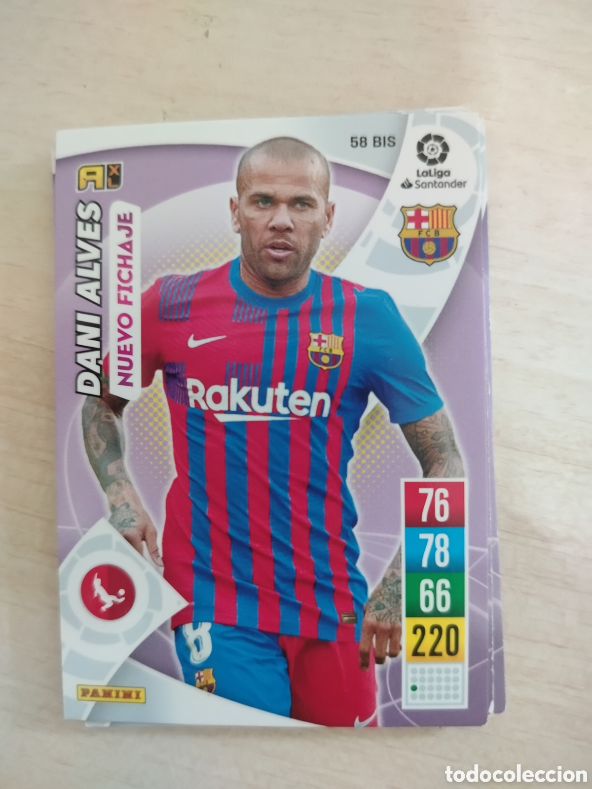 Cromos de f&uacute;tbol: DANI ALVES 58 BIS ADRENALYN 2021 2022 21 22