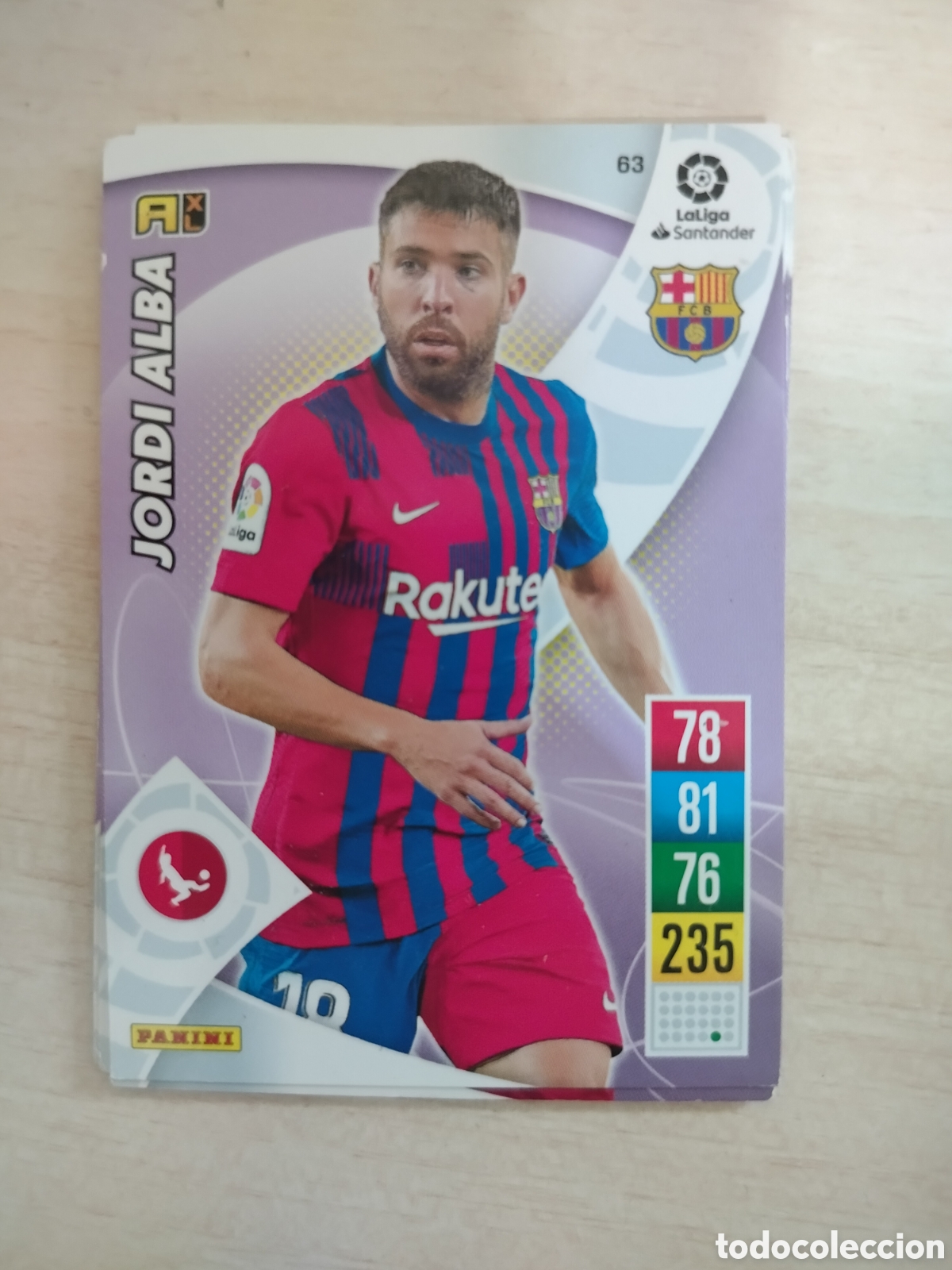 Cromos de f&uacute;tbol: JORDI ALBA 63 ADRENALYN 2021 2022 21 22