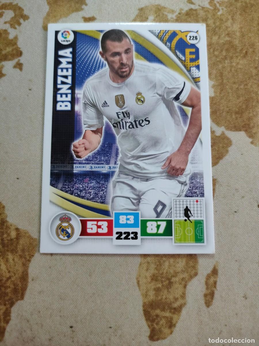 Cromos de f&uacute;tbol: Adrenalyn Real Madrid 226 BENZEMA 2015-16