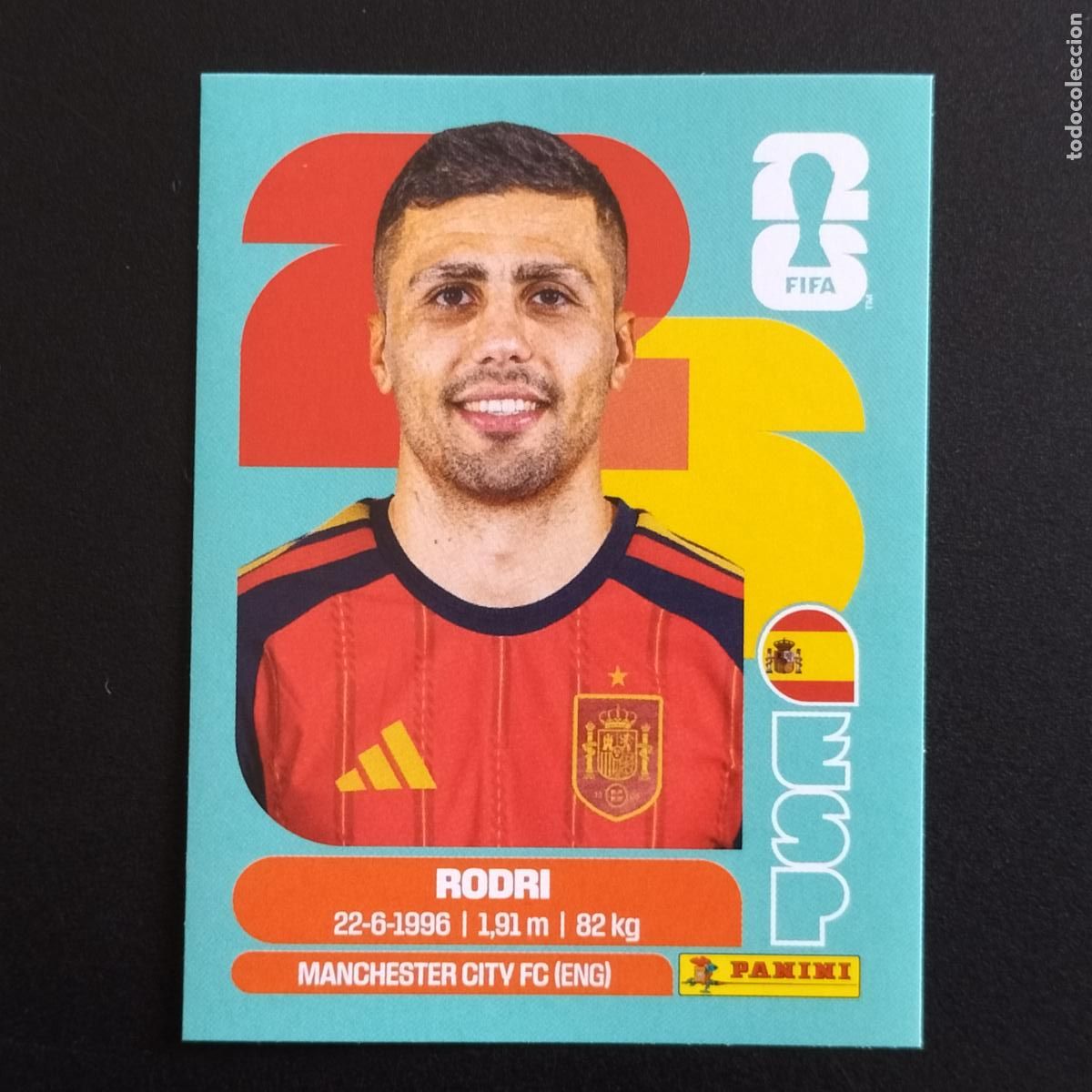 Cromos de f&uacute;tbol: ESP 10 RODRI ESPA&Ntilde;A CROMOS STICKER MUNDIAL 26 2026 FIFA WORLD CUP PANINI