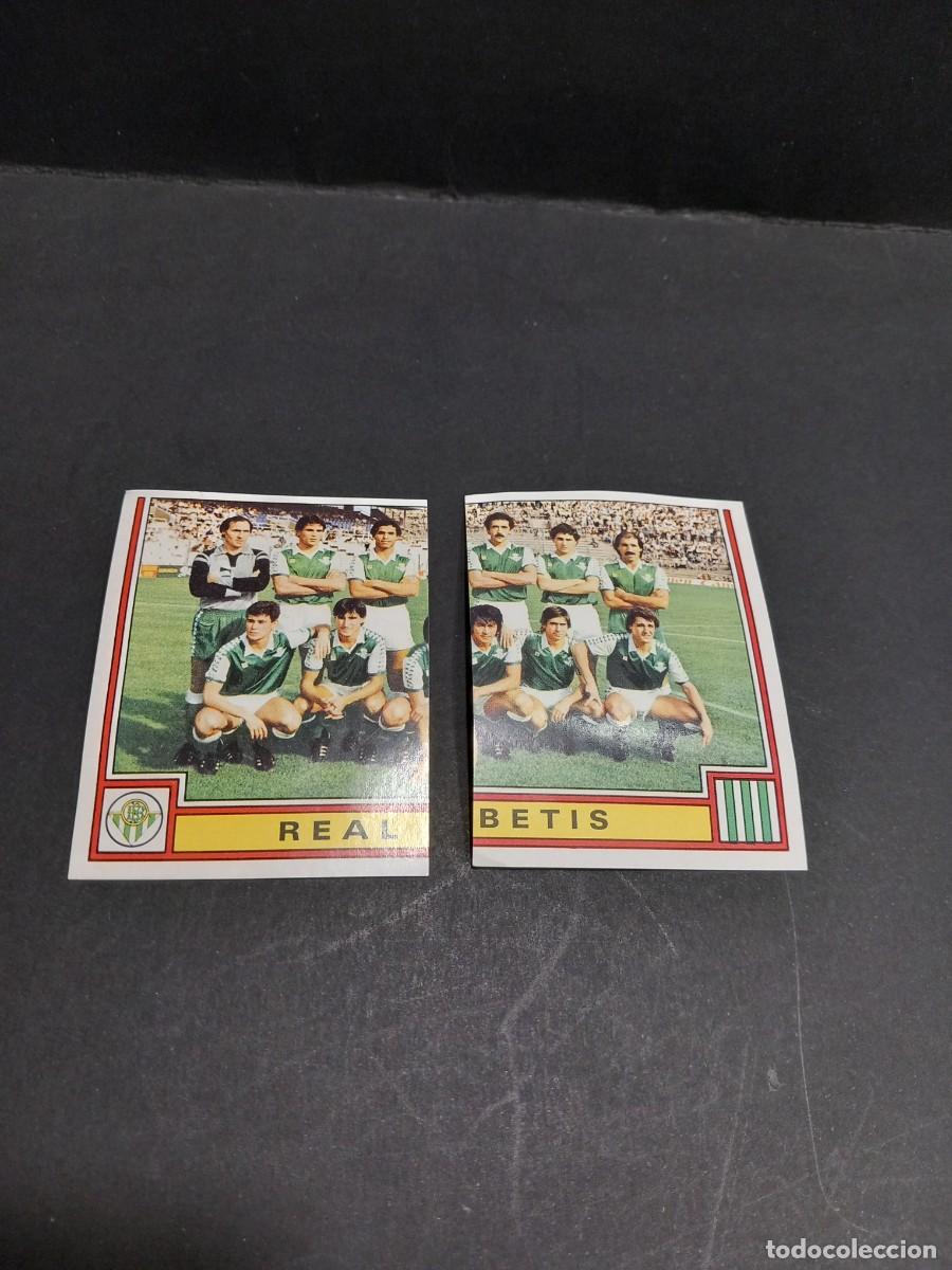Figurine di Calcio: REAL BETIS CROMO DOBLE FUTBOL 1983 PANINI PANRICO NUNCA PEGADOS / COMPRA MIN&Iacute;MA 5 &euro;