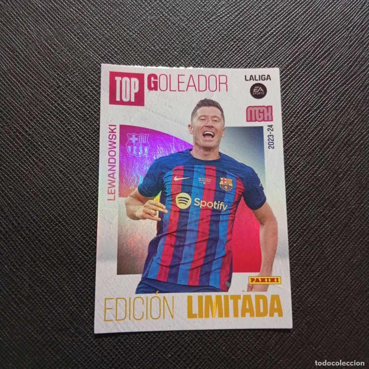 Fu&szlig;ball-Sticker: LEWANDOWSKI BARCELONA PANINI MEGACRACKS 2023 2024 CROMO FUTBOL 23 24 - A58 PG73 EDICION LIMITADA