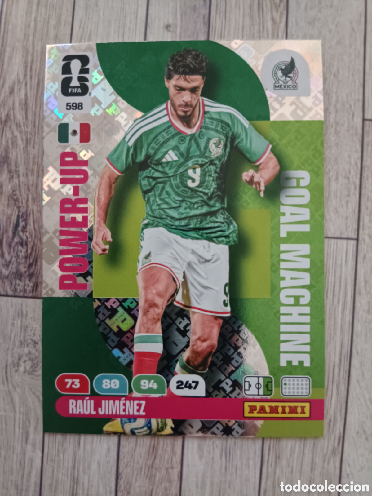Cromos de f&uacute;tbol: 598 RA&Uacute;L JIM&Eacute;NEZ GOAL MACHINE M&Eacute;JICO ADRENALYN XL MUNDIAL WORLD CUP 2026 PANINI 26